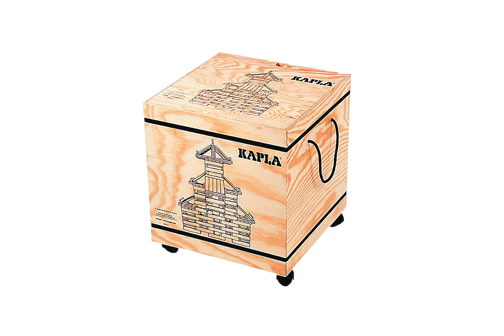 KAPLA 原木積木-1000pcs (含附輪木箱)
