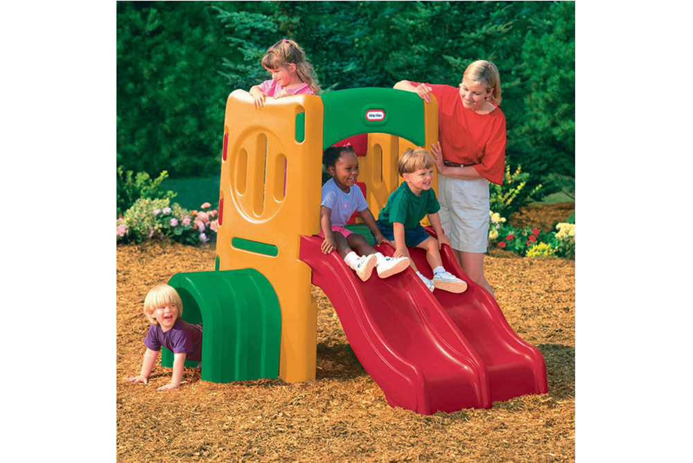 little tikes 隧道雙滑梯
