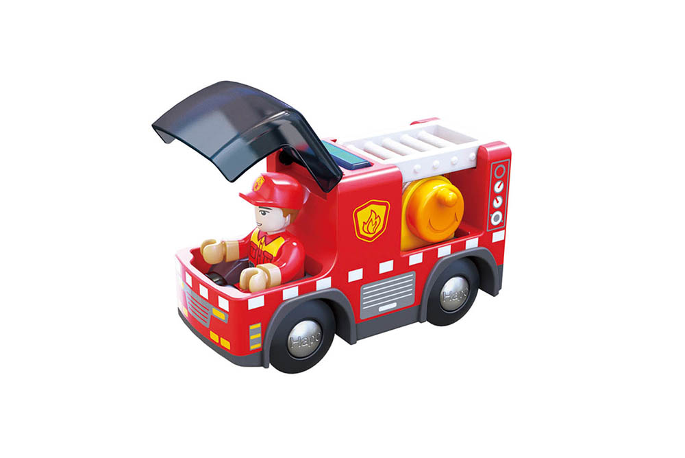 德國 Hape 警笛消防玩具車