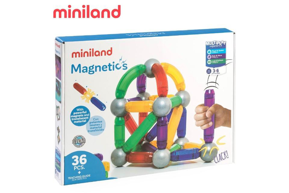 miniland 12cm磁力棒36件組