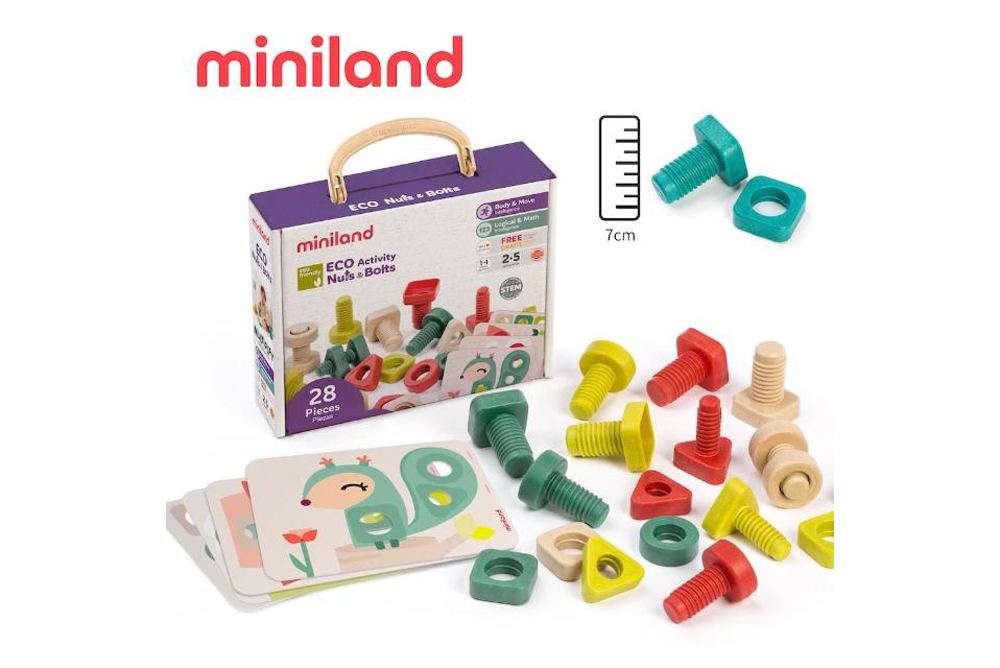 miniland ECO小手大腦螺絲組12入(24件)