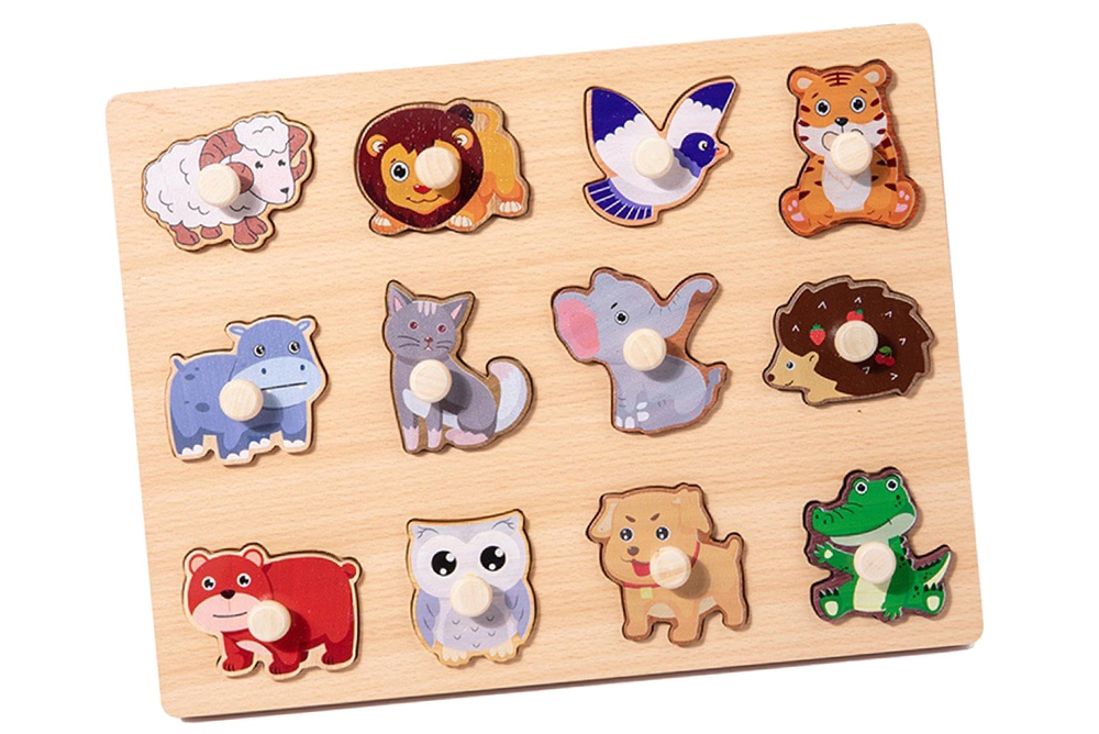 動物朋友手指板(12pcs/+1塊欅木底板)