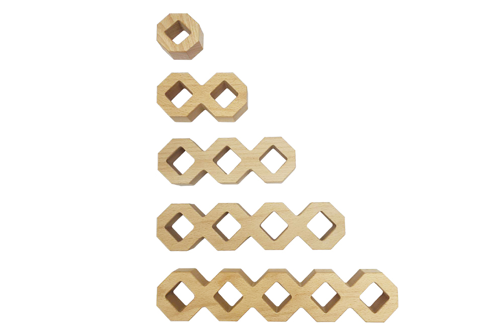 方格單元積木(12pcs/盒+木盒)