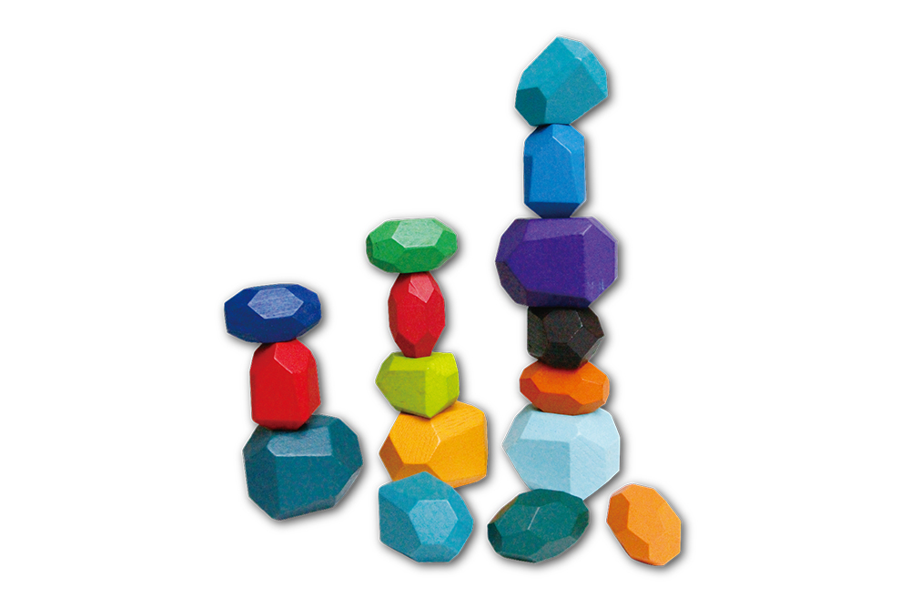 彩色櫸木疊石遊戲 (16pcs/盒)